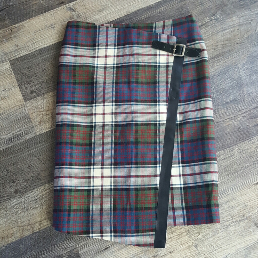 Marchbrae Edinburgh Scotland skirt wool women plaid size 12